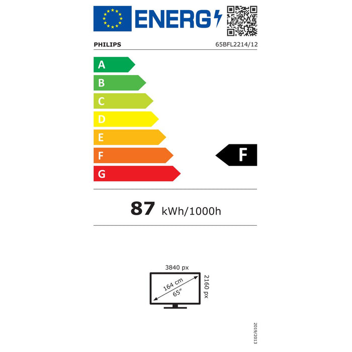 PHILIPS 65BFL2214/12 65inch B-Line 4K UHD Chromecast built-in Google Play Store DVB-C/T/T2 Tuner HDMI Scheduler Auto on/off