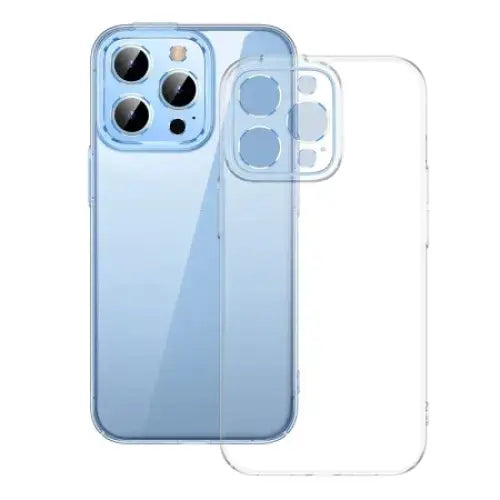 Phone case Baseus Crystal for iPhone 13 Pro (transparent) with all-tempered-glass screen protector and cleaning kit