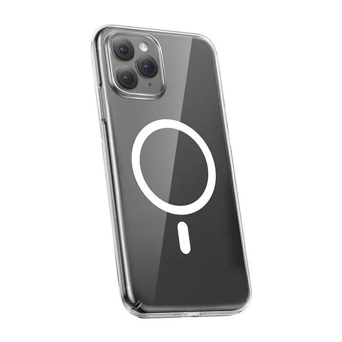 Phone case Baseus Magnetic Crystal Clear for iPhone 11 Pro Max (transparent) with all-tempered-glass screen protector