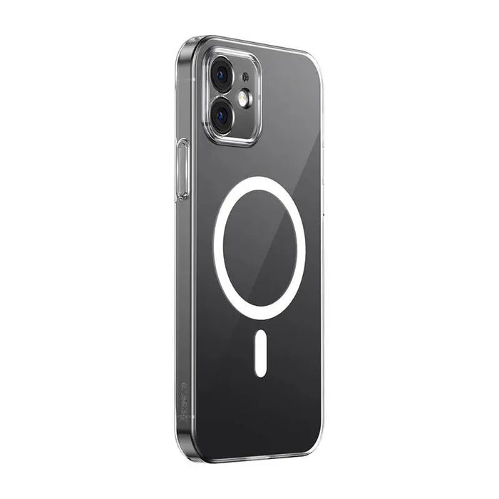Phone case Baseus Magnetic Crystal Clear for iPhone 12 (transparent) with all-tempered-glass screen protector