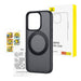 Phone Case Baseus SkyRing Magnetic with Stand for iP 15 Pro + tempered-glass and cleaning kit (black) - Protective