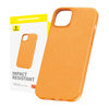 Phone Case for iPhone 15 Pro Baseus Fauxther Series (Orange) - Protective cases for smartphones<<<Cases<<<GSM