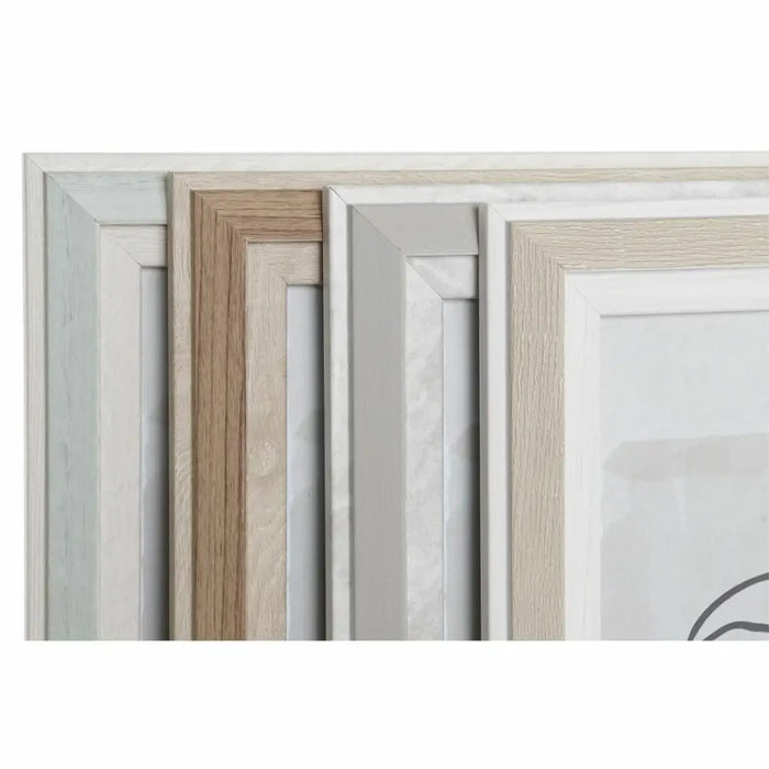 Photo frame DKD Home Decor Crystal Beige Green PS Scandinavian (25 x 2 x 30 cm) (4 Units) - Декорация и
