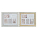 Photo frame DKD Home Decor Luxury 46,5 x 2 x 40 cm Crystal Silver Golden polystyrene Traditional (2 Units) - Декорация