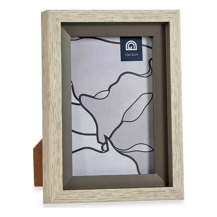Photo frame Gift Decor Beige Grey Crystal Plastic (6 Units) - Декорация и Осветление<<<Дом Градина<<<BigBuy&&&Рамки за