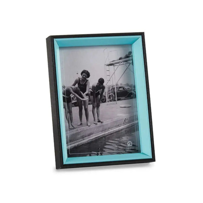 Photo frame Gift Decor Blue Black Crystal MDF Wood (6 Units) - Декорация и Осветление<<<Дом Градина<<<BigBuy&&&Рамки за