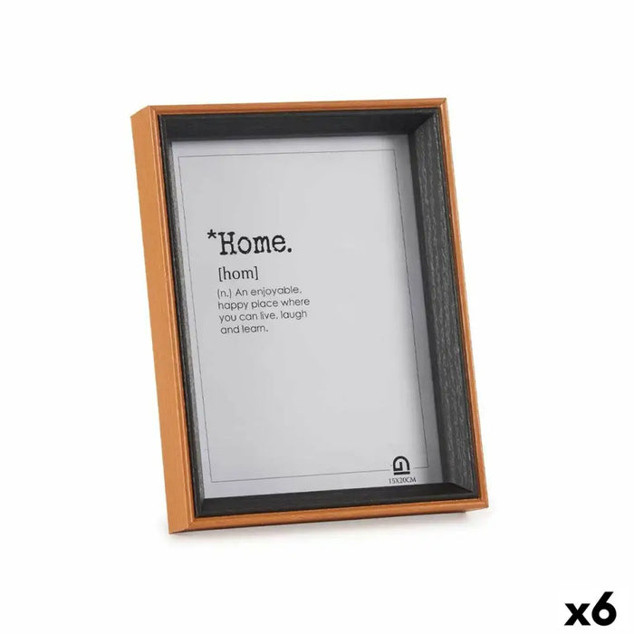 Photo frame Gift Decor Brown Black Crystal MDF Wood (6 Units) - Декорация и Осветление<<<Дом Градина<<<BigBuy&&&Рамки