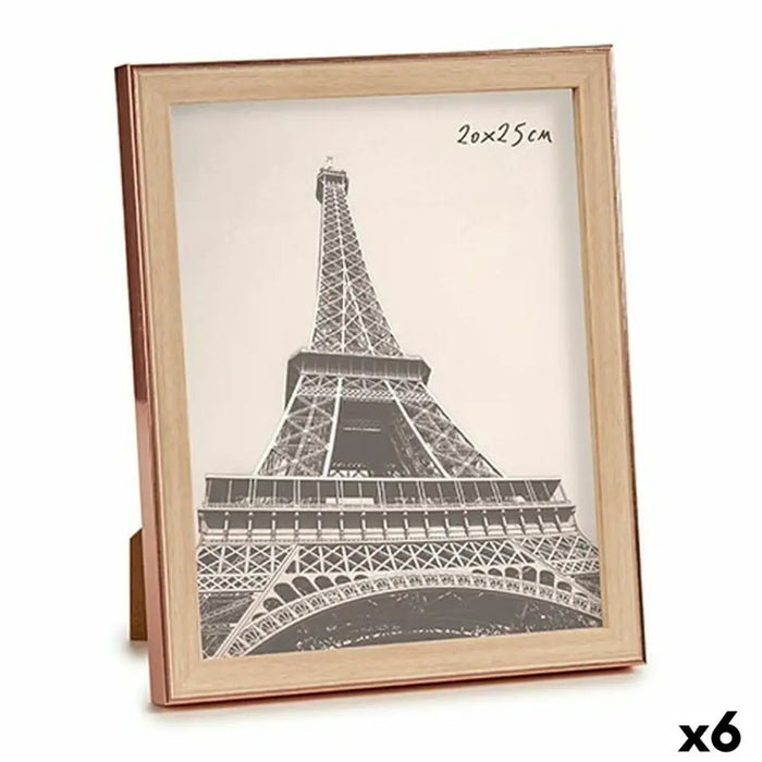 Photo frame Gift Decor Brown Copper Glass polypropylene (6 Units) - Декорация и Осветление<<<Дом
