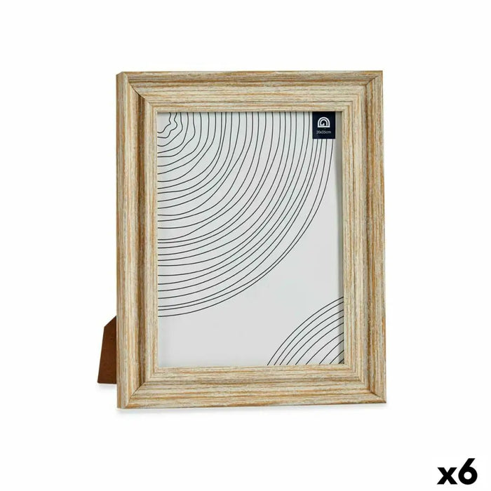 Photo frame Gift Decor Brown Golden Wood Crystal Plastic (6 Units) - Декорация и Осветление<<<Дом