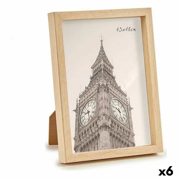 Photo frame Gift Decor Brown Natural Plastic (6 Units) - Декорация и Осветление<<<Дом Градина<<<BigBuy&&&Рамки за