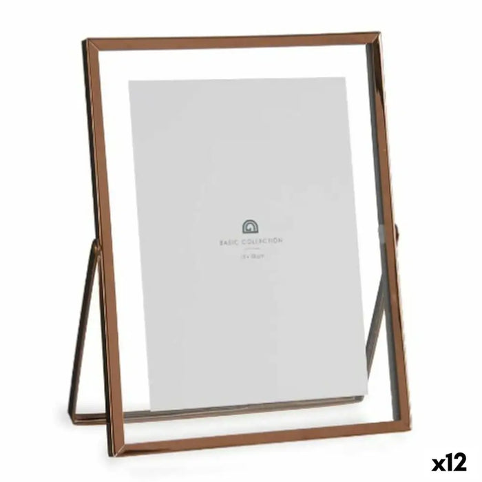Photo frame Gift Decor Copper Metal Glass Plastic (12 Units) - Декорация и Осветление<<<Дом Градина<<<BigBuy&&&Рамки за