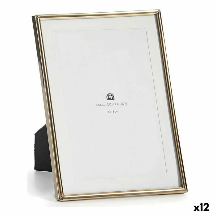 Photo frame Gift Decor Golden Crystal Steel (12 Units) - Декорация и Осветление<<<Дом Градина<<<BigBuy&&&Рамки за