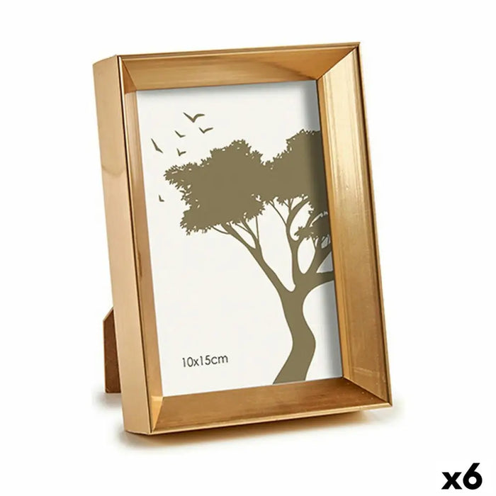 Photo frame Gift Decor Golden Glass Plastic (6 Units) - Декорация и Осветление<<<Дом Градина<<<BigBuy&&&Рамки за
