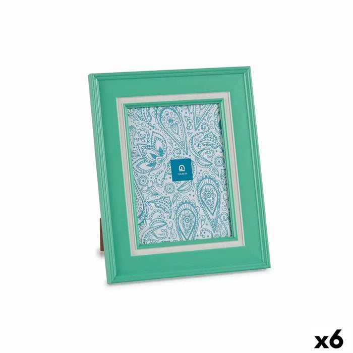 Photo frame Gift Decor Green Crystal Plastic (6 Units) - Декорация и Осветление<<<Дом Градина<<<BigBuy&&&Рамки за