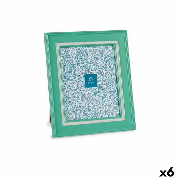 Photo frame Gift Decor Green Crystal Plastic (6 Units) - Декорация и Осветление<<<Дом Градина<<<BigBuy&&&Рамки за