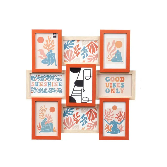 Photo frame Gift Decor Multicolour Metal MDF Wood (6 Units) - Декорация и Осветление<<<Дом Градина<<<BigBuy&&&Рамки за
