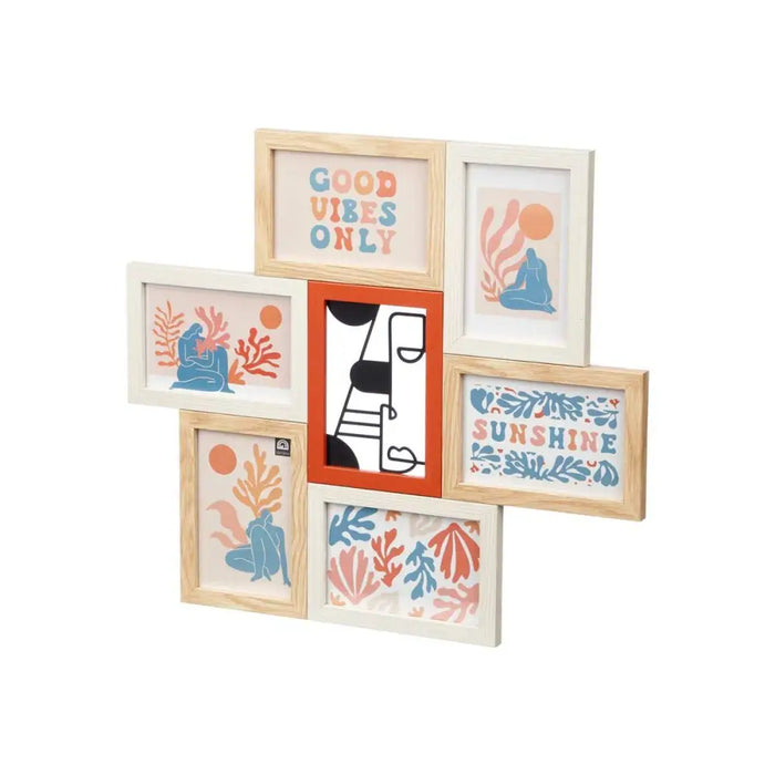 Photo frame Gift Decor Multicolour Metal MDF Wood (6 Units) - Декорация и Осветление<<<Дом Градина<<<BigBuy&&&Рамки за