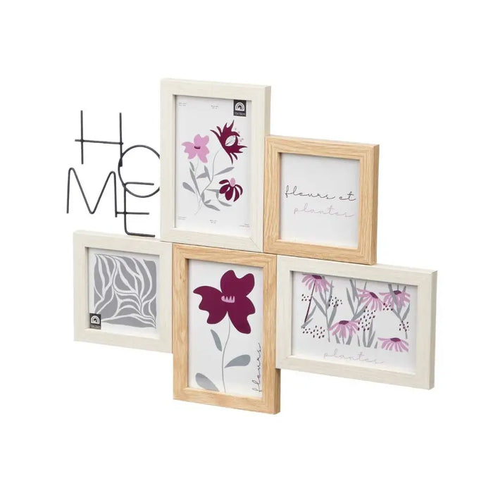 Photo frame Gift Decor Natural Metal MDF Wood (8 Units) - Декорация и Осветление<<<Дом Градина<<<BigBuy&&&Рамки за