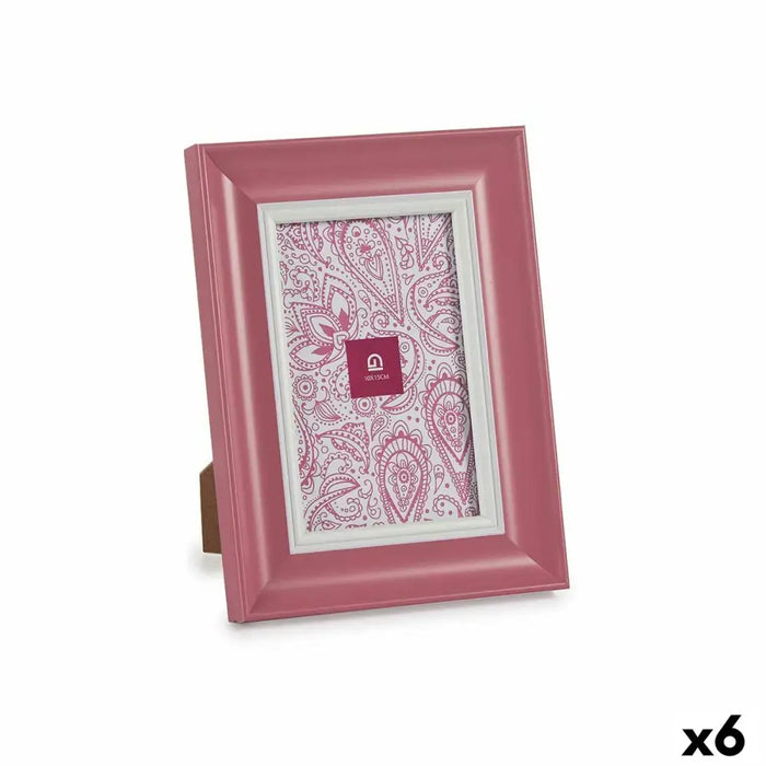 Photo frame Gift Decor Pink Crystal Plastic (6 Units) - Декорация и Осветление<<<Дом Градина<<<BigBuy&&&Рамки за