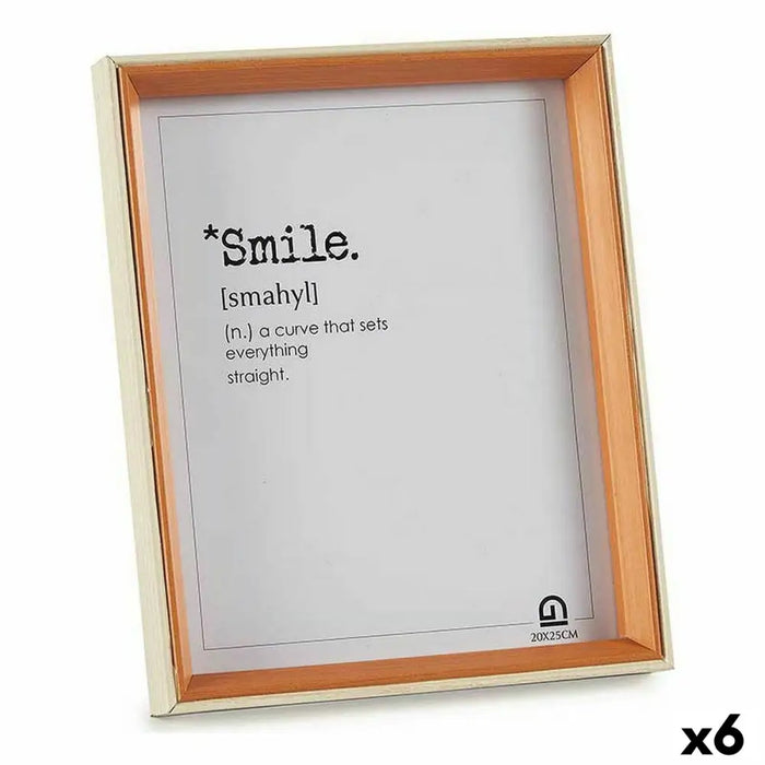 Photo frame Gift Decor White Brown Crystal MDF Wood (6 Units) - Декорация и Осветление<<<Дом Градина<<<BigBuy&&&Рамки
