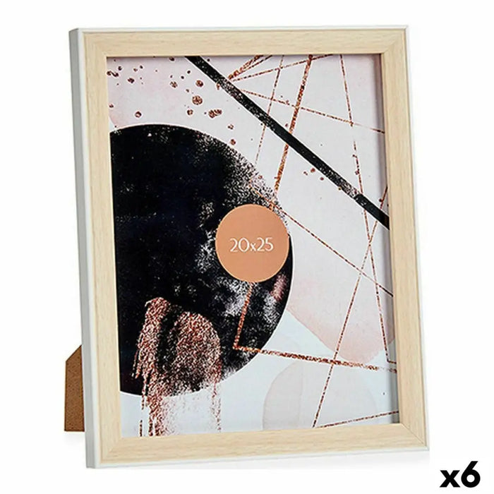 Photo frame Gift Decor White Brown Glass polypropylene (6 Units) - Декорация и Осветление<<<Дом