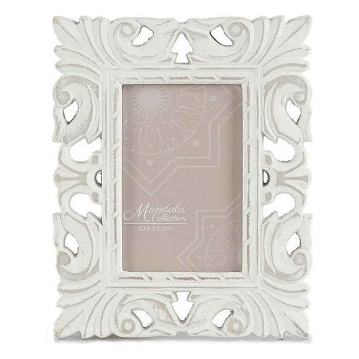 Photo frame Gift Decor White MDF Wood Eucalyptus wood (6 Units) - Декорация и Осветление<<<Дом Градина<<<BigBuy&&&Рамки