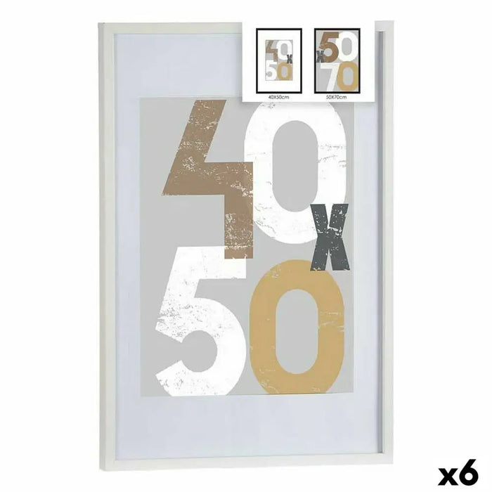 Photo frame Gift Decor White polystyrene Plastic MDF Wood 50 x 70 cm (6 Units) - Декорация и Осветление<<<Дом