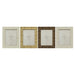 Photo frame Home ESPRIT Beige Natural Crystal polystyrene Scandinavian 20,5 x 2 x 25,5 cm (4 Units) - Декорация и