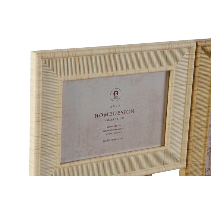 Photo frame Home ESPRIT Beige Natural Crystal polystyrene Scandinavian 36 X 2 X 36 cm - Декорация и Осветление<<<Дом