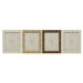 Photo frame Home ESPRIT Beige Natural Crystal polystyrene Scandinavian 25,5 X 2 X 30,5 cm (4 Units) - Декорация и
