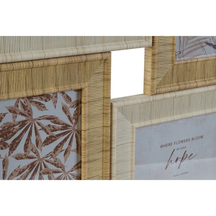 Photo frame Home ESPRIT Beige Natural Crystal polystyrene Scandinavian 36 X 2 X 36 cm - Декорация и Осветление<<<Дом