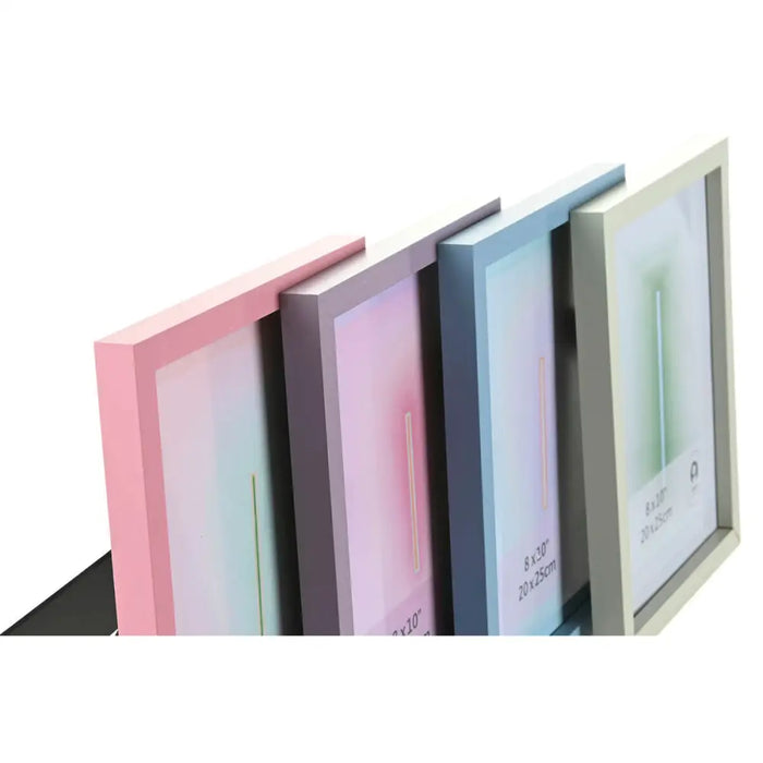 Photo frame Home ESPRIT Blue Green Crystal MDF Wood Urban (4 Units) - Декорация и Осветление<<<Дом