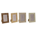Photo frame Home ESPRIT Brown Beige Natural Ivory Crystal polystyrene Scandinavian 15,5 X 2 X 20,5 cm (4 Units)