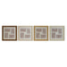 Photo frame Home ESPRIT Brown Beige Natural Ivory Crystal polystyrene Scandinavian 38 x 2 x 38 cm (4 Units) - Декорация