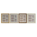 Photo frame Home ESPRIT Brown Beige Natural Ivory Crystal polystyrene Scandinavian 34 X 2 X 38 cm (4 Units) - Декорация