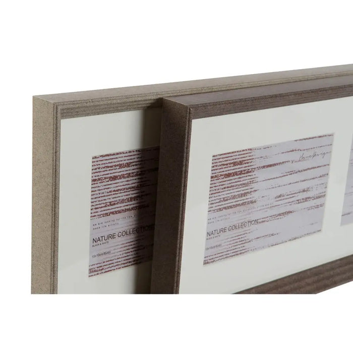 Photo frame Home ESPRIT Brown Natural Crystal polystyrene Urban 56 X 3 X 18 cm (2 Units) - Декорация и Осветление<<<Дом