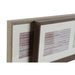 Photo frame Home ESPRIT Brown Natural Crystal polystyrene Urban 56 X 3 X 18 cm (2 Units) - Декорация и Осветление<<<Дом