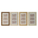 Photo frame Home ESPRIT White Brown Beige Natural Crystal polystyrene Scandinavian 26 X 2 X 44 cm (4 Units) - Декорация
