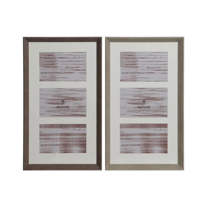Photo frame Home ESPRIT White Brown Grey Crystal polystyrene Urban 23 X 3 X 41 cm (2 Units) - Декорация и