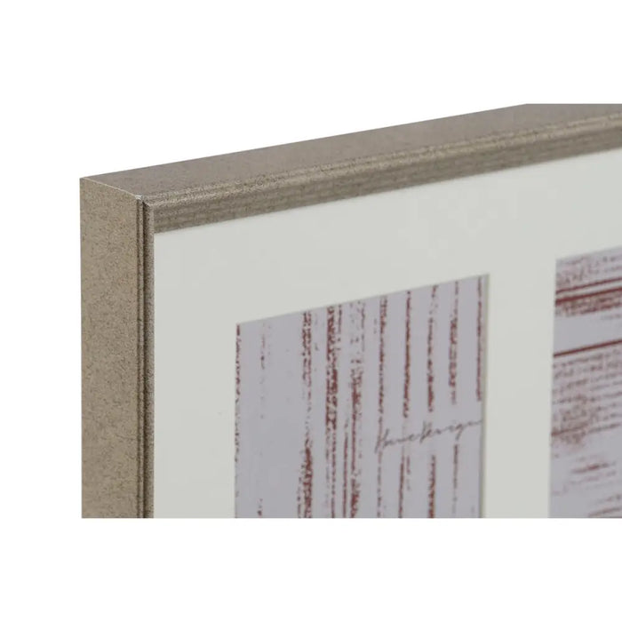 Photo frame Home ESPRIT White Brown Natural Crystal polystyrene Urban 29 X 3 X 23 cm (2 Units) - Декорация и