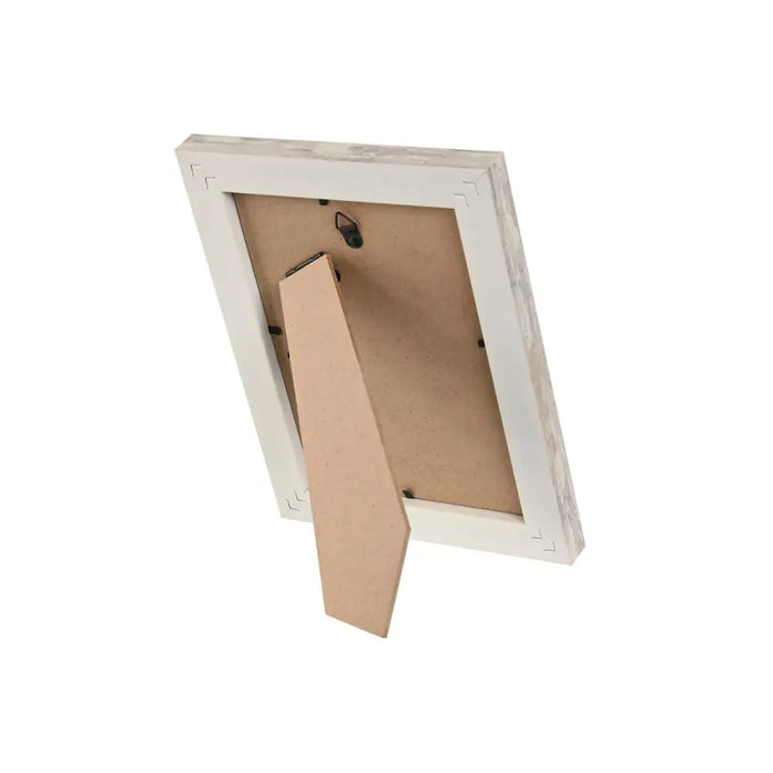 Photo frame Home ESPRIT White Natural Aluminium Crystal polystyrene Scandi 16 x 2 x 22 cm (2 Units) - Декорация и