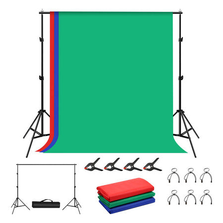 Photo studio background support Puluz 2x2m + Backdrops 3 pcs PKT5204 - Photo backgrounds<<<Photo studio<<<Photo