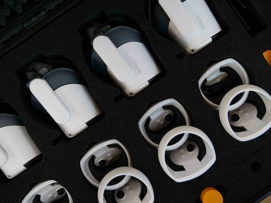 VR Expert Set 15 pcs. PICO Neo 3 VR glasses, case, router, tablet and accessories