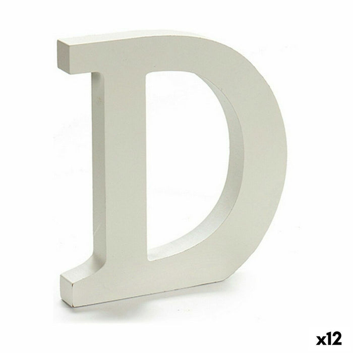 Letter Pincello D White 1,8 x 21 x 17 cm (12 Units)