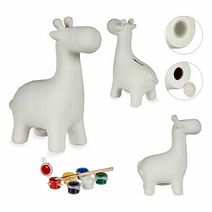 Paint Your Own Money Box Pincello Ceramic Giraffe 6,8 x 16,2 x 13,2 cm 13,5 x 17 x 6,8 cm 12 x 16 x 5,5 cm (12 Units)