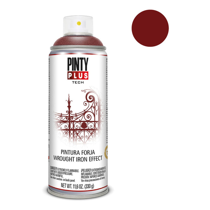 SPRAY 2B1 WROUGHT IRON EFFECT RED 400 ML PINTY PLUS