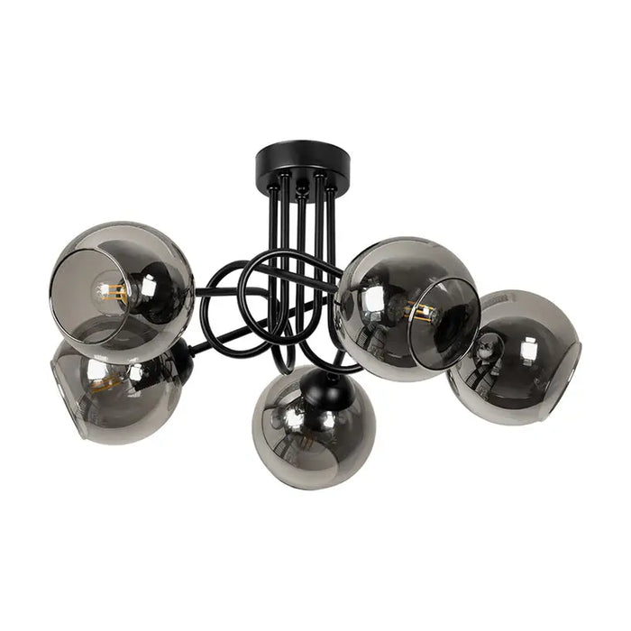 ПЛАФОН 5XE27 ЧЕРЕН LIGHTSTYLE АЛЕКС - Плафони<<<Вътрешно осветление<<<Мебели и