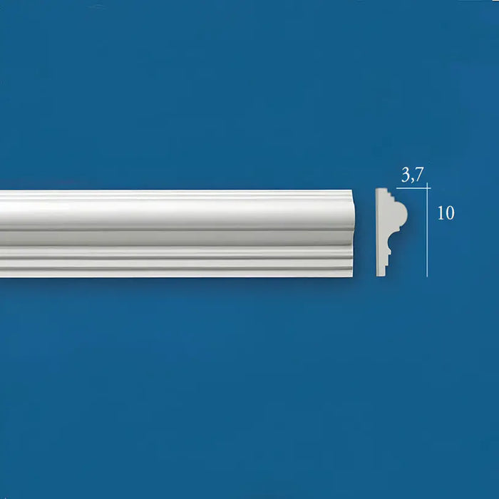 PLASTER CORNICE 795 3.7X10 CM 1.5 M - Аксесоари за таванни панели<<<Стенни и таванни панели<<<Подови и стенни