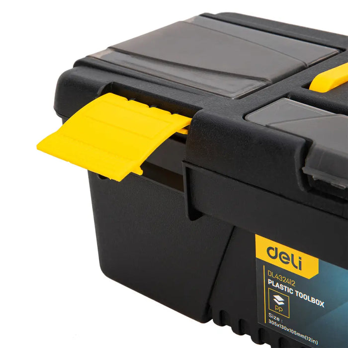 Plastic Tool Box Deli Tools EDL432412 12’’ (yellow) - Tool bags and cases<<<Tools<<<InnproXML