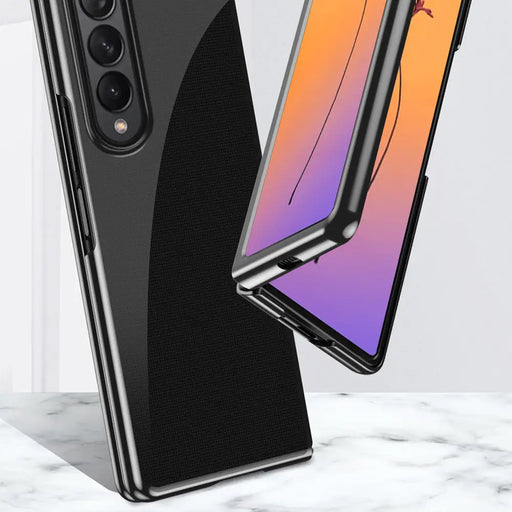 Plating Case for Samsung Galaxy Z Fold 4 cover with a metallic frame black - Cell phone cases and covers<<<HurtelXML